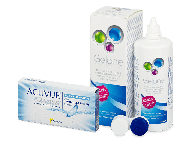 Pachet Acuvue Oasys for Astigmatism (6 lentile) + soluție Gelone 360 ml