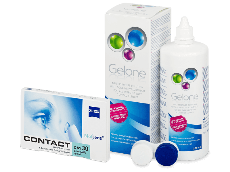 Pachet Carl Zeiss Contact Day 30 Compatic (6 lentile) + soluție Gelone 360 ml