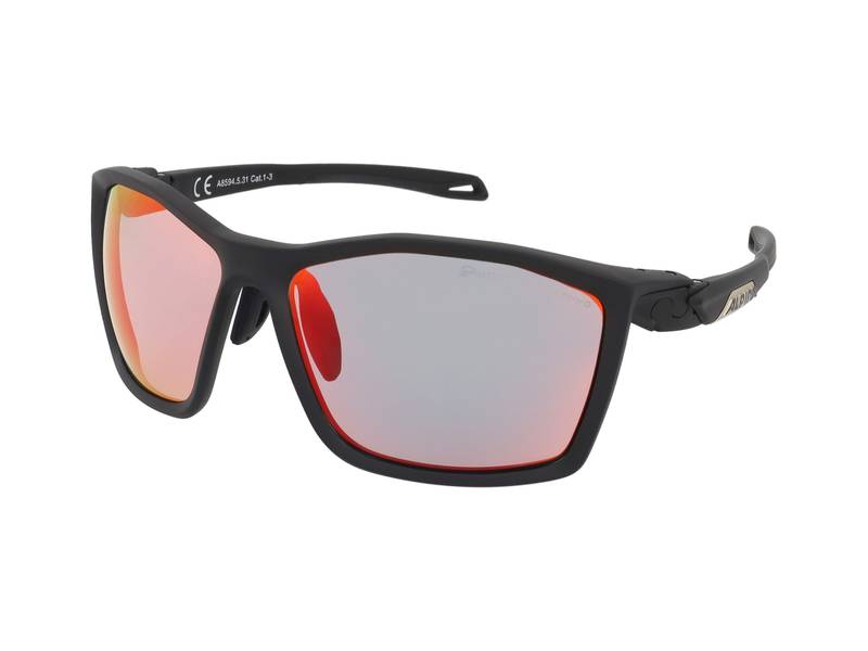 Sports Ochelari de vedere ,Ochelari de soare Alpina Twist Five QVM+ Black Matt/Rainbow Mirror