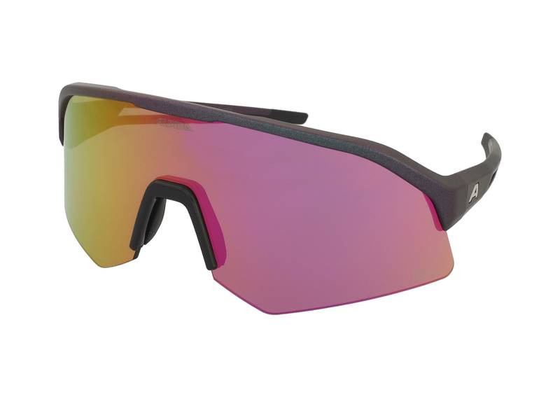 Sports Ochelari de vedere ,Ochelari de soare Alpina Sonic HR Q-Lite Black Purple Metalic Matt/Pink Mirror