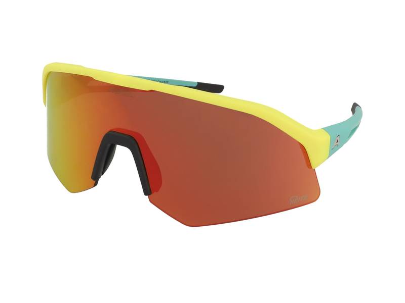 Sports Ochelari de vedere ,Ochelari de soare Alpina Sonic HR Q-Lite Yellow Turquoise Matt/Red Mirror