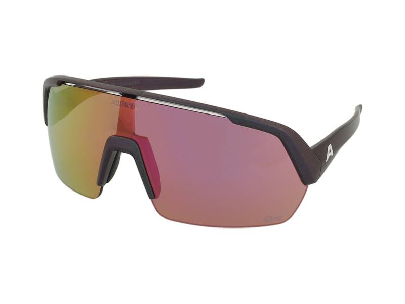 Sports Ochelari de vedere ,Ochelari de soare Alpina Turbo HR Q-Lite Black Purple Metalic Matt/Pink Mirror