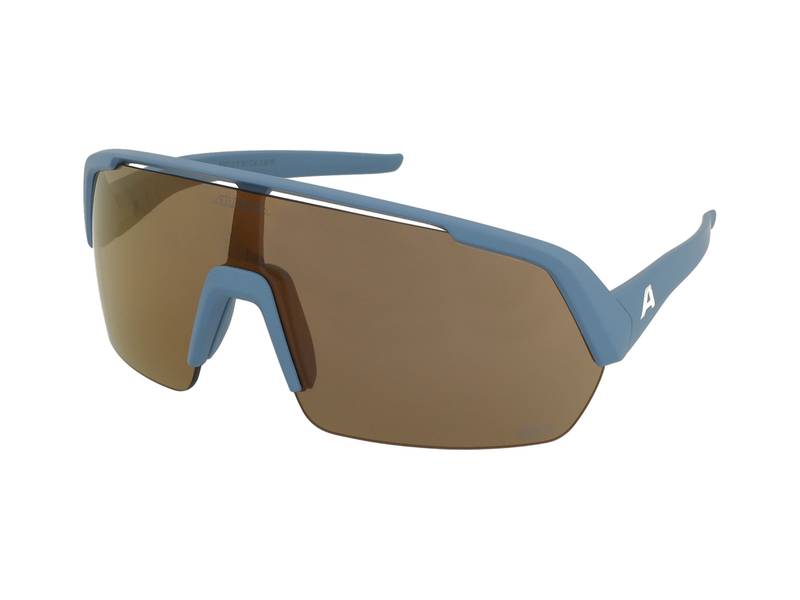 Sports Ochelari de vedere ,Ochelari de soare Alpina Turbo HR Q-Lite Smoke Blue Matt/Gold Mirror