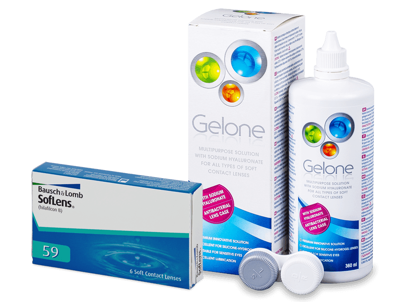 Pachet SofLens 59 (6 lentile) + soluție Gelone 360 ml